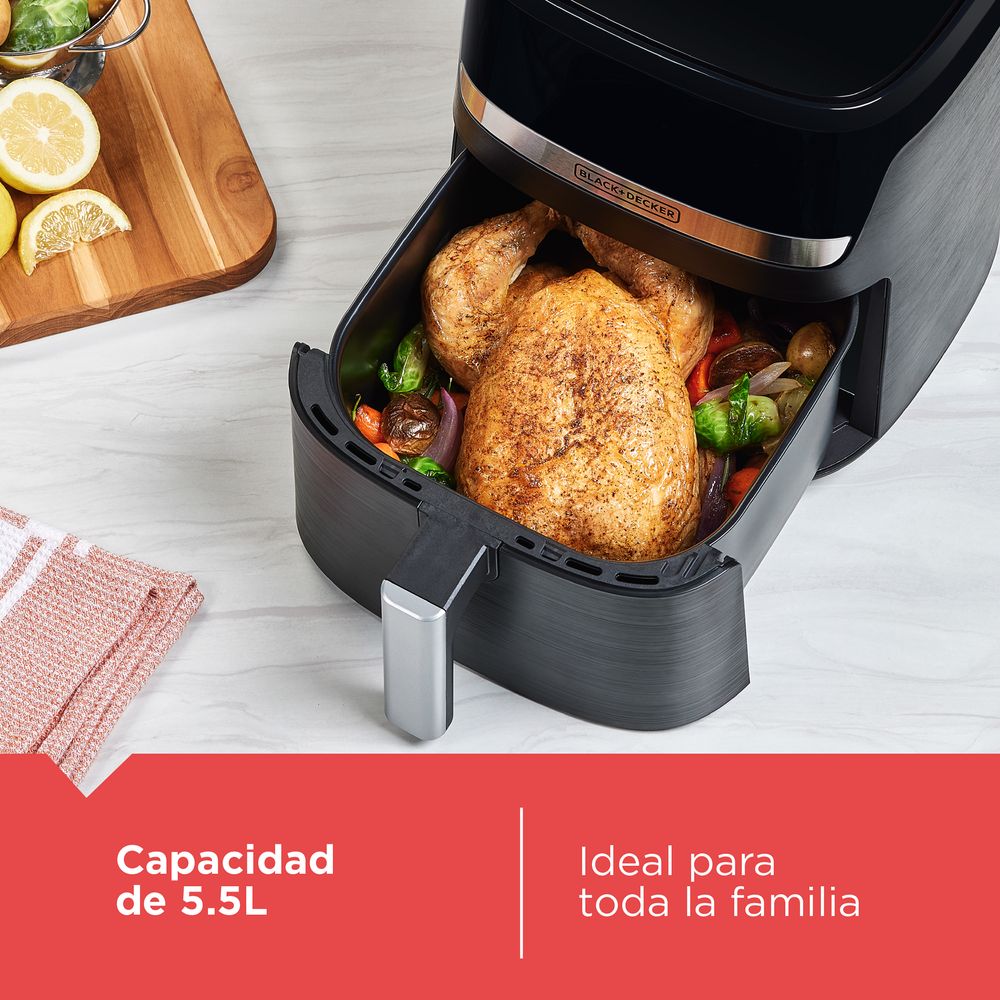 AFBD62-1BDLA - FREIDORA DE AIRE BLACK & DECKER PURIFRY 5.5LTS NEGRA - 5