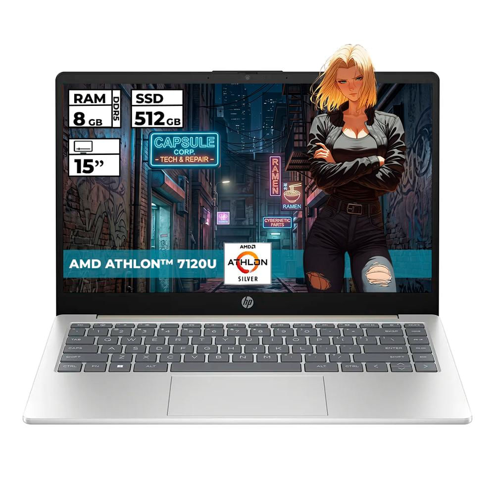 Portátil HP 14" AMD Athlon Silver 7120U 8GB LPDDR5 SSD 512GB PCIe - Copilot Color Dorado - 1