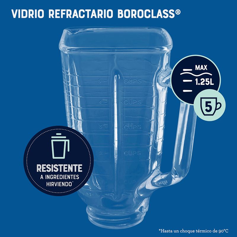 BLST4655 - LICUADORA OSTER CLASICA CONTROL PERILLA 3VEL 1.25LTS 1000WATTS - 6