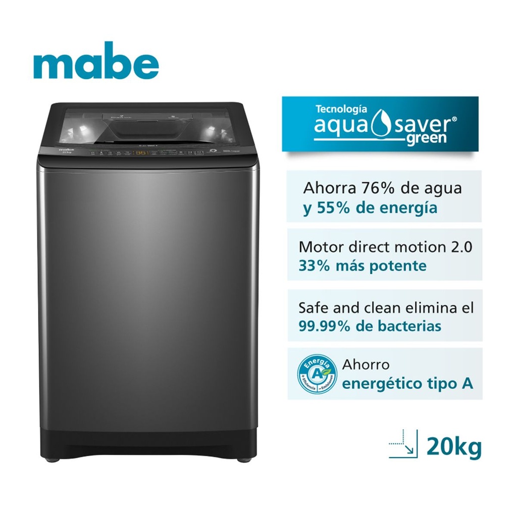 LMA0220WDGAB0 - LAVADORA MABE 20KG CARGA SUPERIOR DIGITAL GRIS - 2