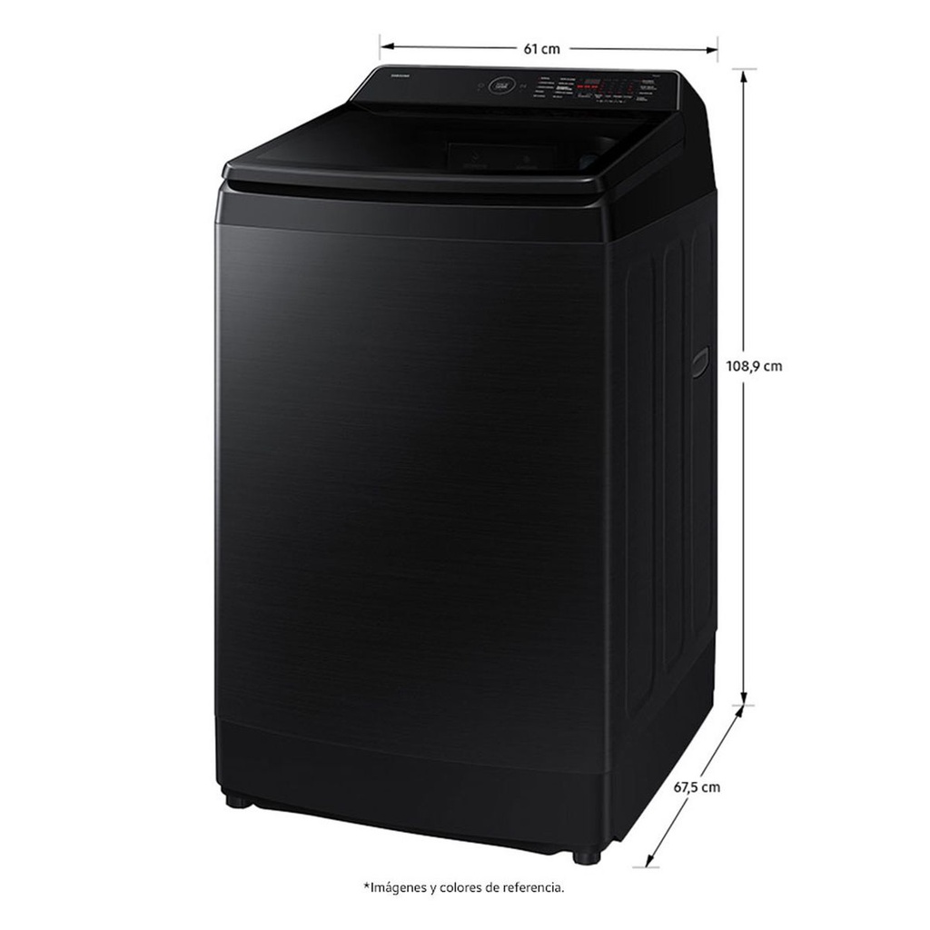 WA80F15S5BCO - LAVADORA SAMSUNG BESPOKE 15 KG CARGA SUPERIOR AI WASH DIGITAL NEGRA - 3