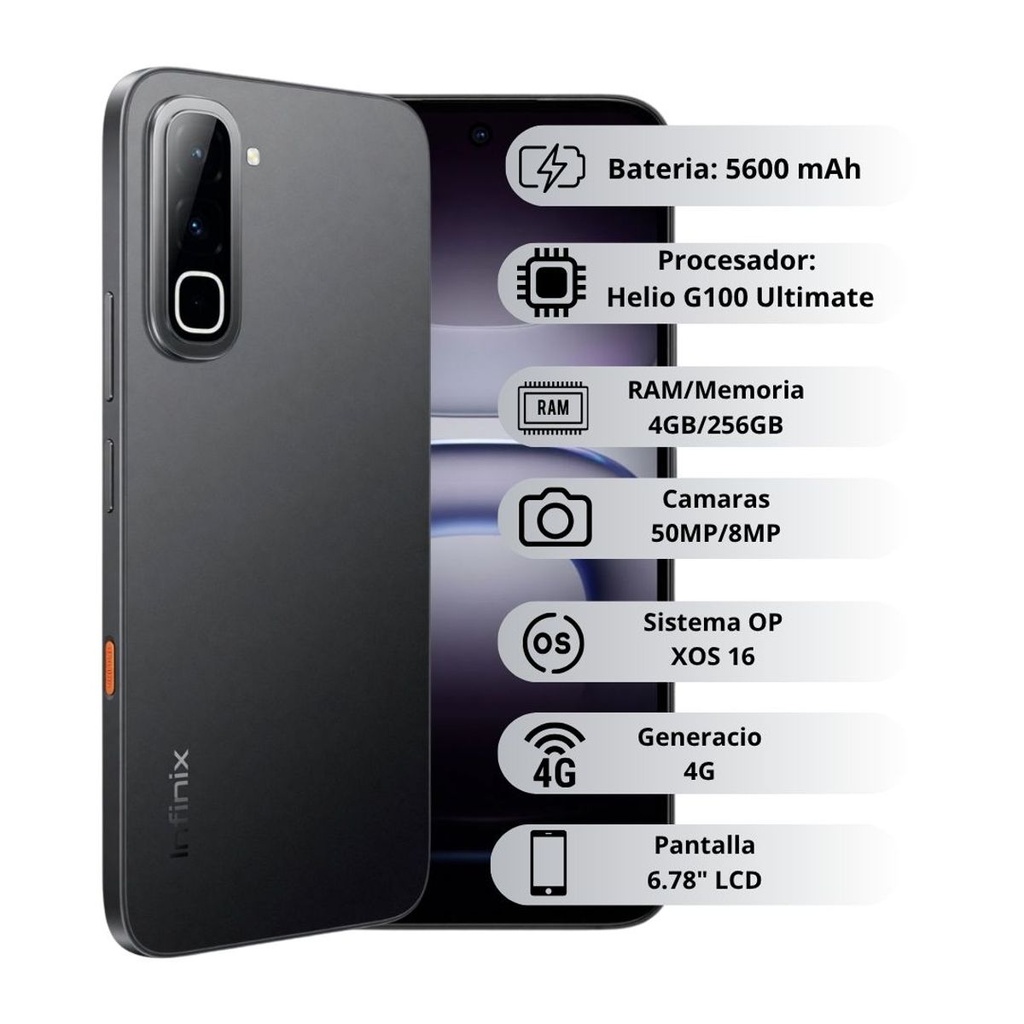 Infinix Hot 70 6.78" 4GB+256GB 4G LTE - 4
