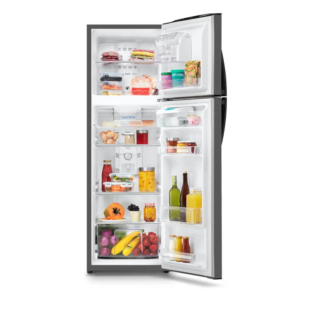 1200Wx1200H-B-Mabe-Refrigerador-267L-Dorian-RMA267FBCG-Frente-Abierta-con-Props.webp