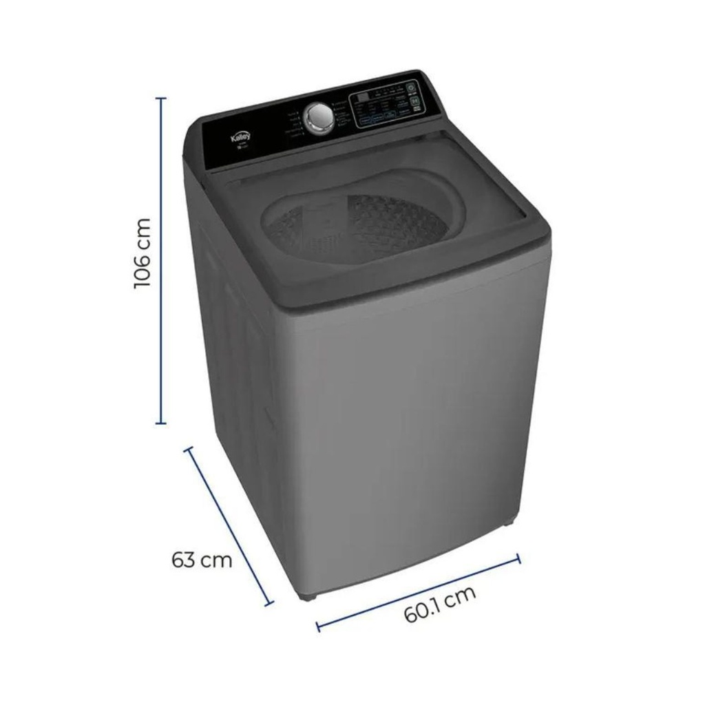 Lavadora KALLEY Carga Superior 18 Kilos K-LD18G2 Gris - 2