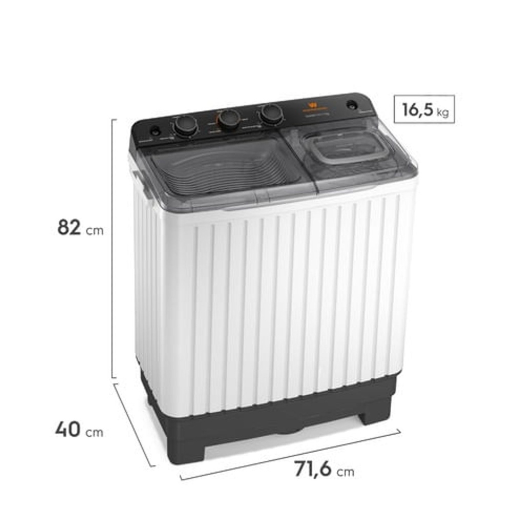 WWTT07M6USUZW - LAVADORA ELECTROLUX WHITE WESTINGHOUSE DOBLE - 1