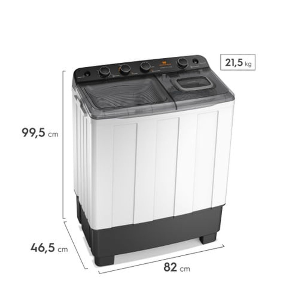 WWTT12M6USUZW - LAVADORA ELECTROLUX WHITE WESTINGHOUSE DOBLE - 1