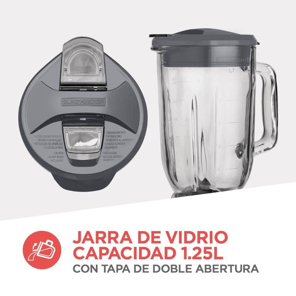 BLBD210GB - LICUADORA BLACK & DECKER DURAPRO 550 WATTS 10 VE - 1