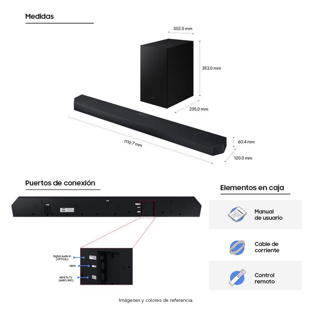 HW-Q600H/ZL - SISTEMA BARRA DE SONIDO SAMSUNG AV 360W 3.1.2  - 1