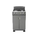 Estufa de Piso HACEB 4 Puestos Gas Natural Gabinete Torre Gris