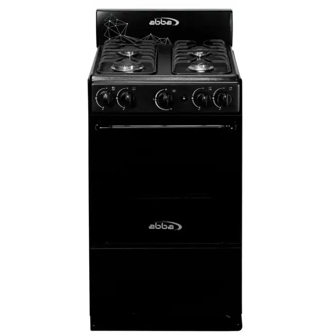 Estufa de Piso Abba 4 Puestos con Horno Gas Natural - Parrillas en Platina