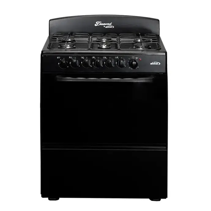 Estufa de Piso ABBA Diamante 6 Puestos con Horno Gas Natural EA, Gratinador, Termostato
