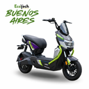 Bicicleta Eléctrica Ecotech Buenos Aires Batería Extraíble de Plomo Negra