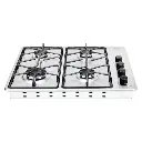 Cubierta HACEB 60cms 4 Puestos Gas Natural Parilla en Platina TO6051 Inox