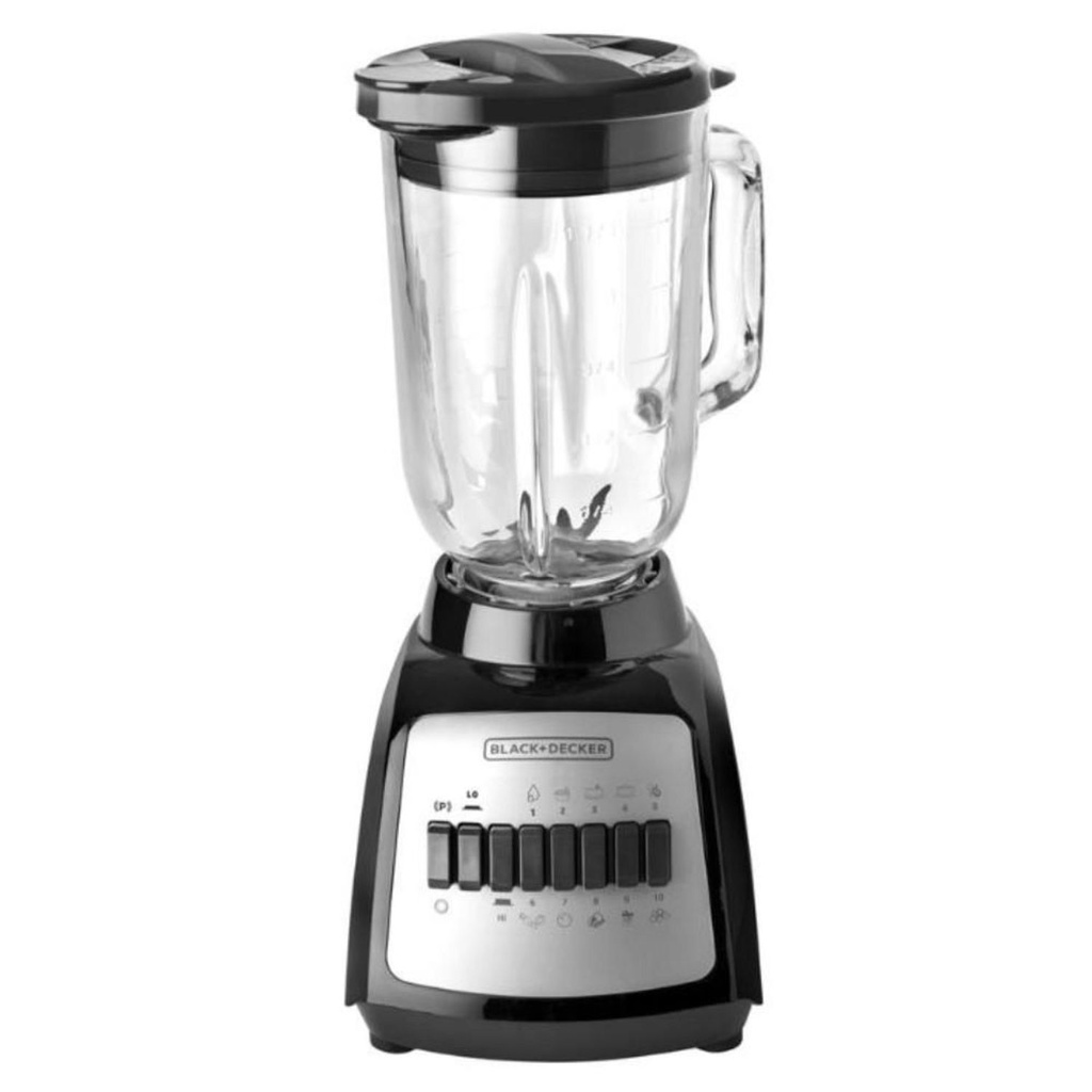 BLBD210GB - LICUADORA BLACK & DECKER DURAPRO 550 WATTS 10 VELOC JARRA VIDRIO NEGRA