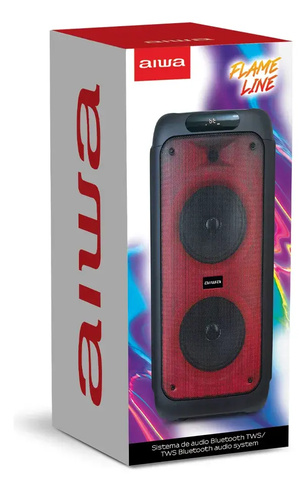 SISTEMA DE AUDIO AIWA  BLUETOOTH TWS 100RMS 1000W 
