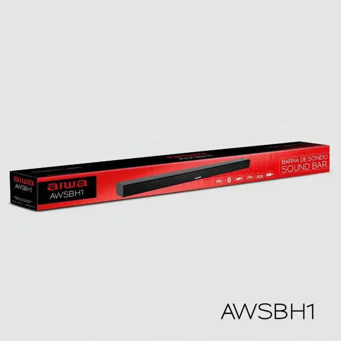 BARRA DE SONIDO AIWA 40RMS 40W USB 2 CAN USB NEGRO BLUETOOH USB Y AUXILIAR 