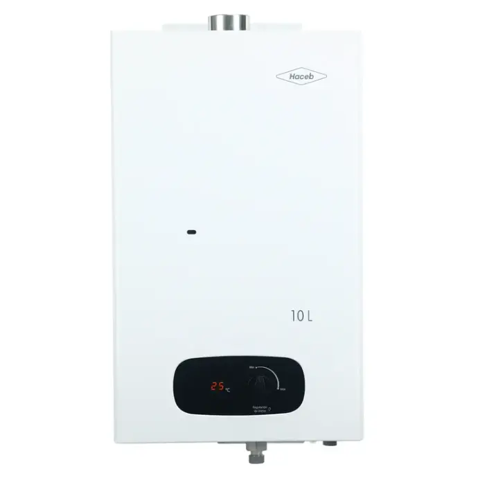 Calentador de Paso HACEB 10 Litros Tiro Forzado Bambú Gas Natural 