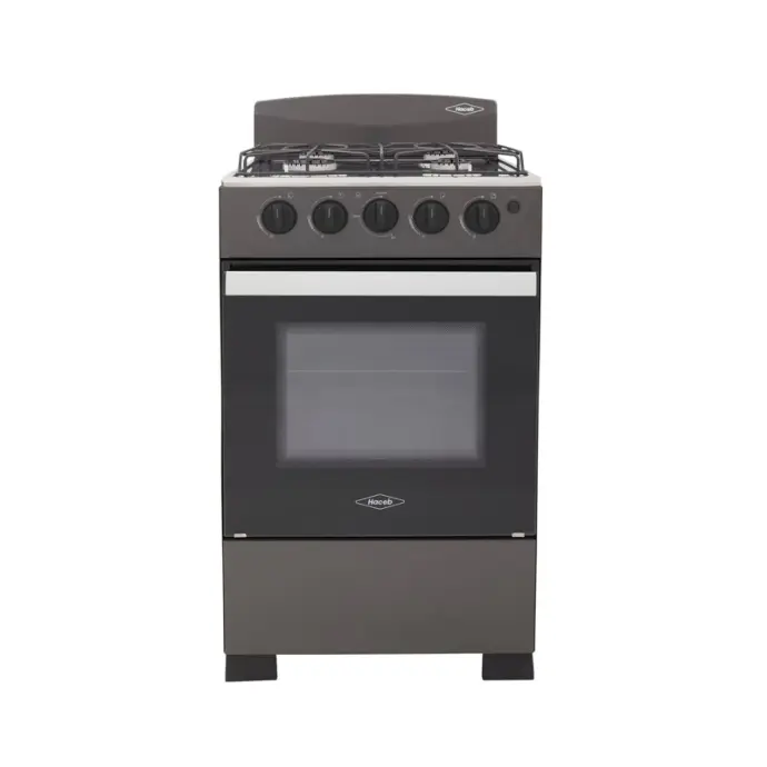 Estufa de Piso HACEB 4 Puestos Con Horno Gas Natural Romero 50-Torre Gris 