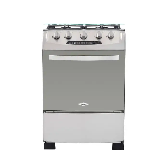 ESTUFA OREGANO 60-VF GN INOX - ESTUFA HACEB 4 PTOS OREGANO 60 VF GAS NATURAL ACERO INOX