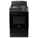 Estufa de Piso SUPERIOR 4 Puestos Gas Natural S-7005 Negro 