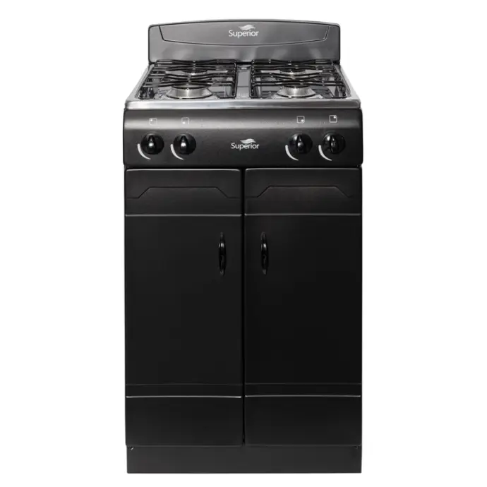 Estufa de Piso SUPERIOR 4 Puestos Gas Natural 7015 Negro 