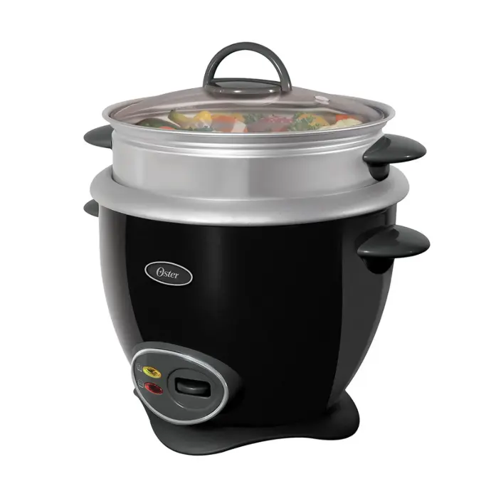 OLLA ARROCERA OSTER MULTIUSOS 1LIB CON VAPORERA NEGRA 