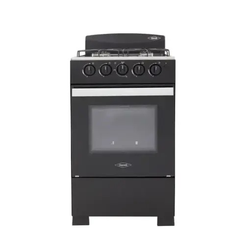 [7704353418637] Estufa de Piso HACEB 4 Puestos Con Horno Gas Natural Romero 50-Torre Negro