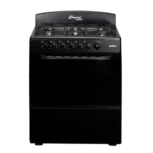 [7706060001430] Estufa de Piso ABBA Diamante 6 Puestos con Horno Gas Natural EA, Gratinador, Termostato