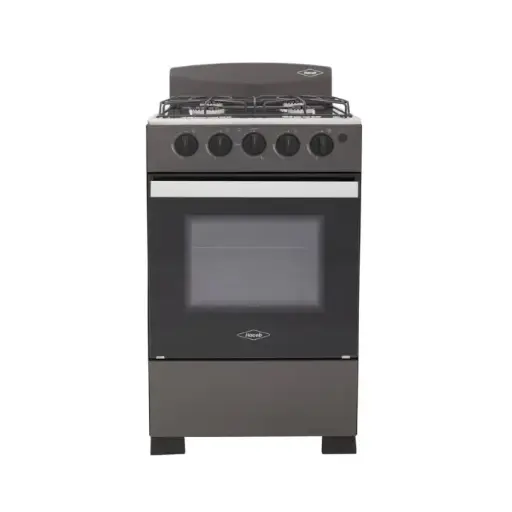 [7704353418651] Estufa de Piso HACEB 4 Puestos Con Horno Gas Natural Romero 50-Torre Gris 