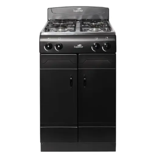 [7707029812432] Estufa de Piso SUPERIOR 4 Puestos Gas Natural 7015 Negro 