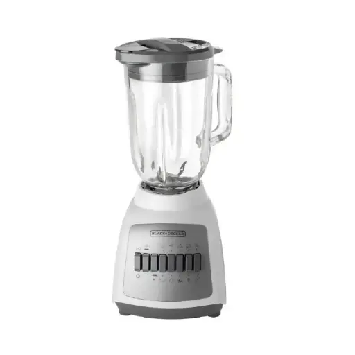 [50875819801] LICUADORA BLACK & DECKER DURAPRO 550 WATTS 10 VELOC JARRA VIDRIO BLANCA 