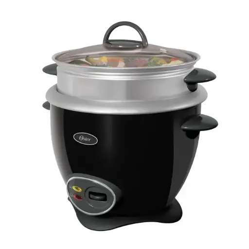 [53891168298] OLLA ARROCERA OSTER MULTIUSOS 1LIB CON VAPORERA NEGRA 