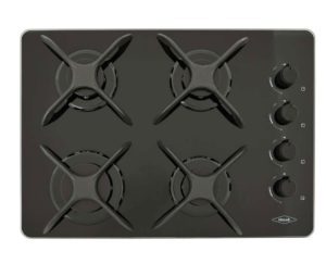Estufa de empotrar HACEB 60 cms 4 Puestos Gas Natural Cristal ASL CG Mando Laterial Negro