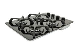 Estufa de empotrar HACEB 60 cms 4 Puestos Gas Natural Cristal ASL CG Mando Laterial Negro